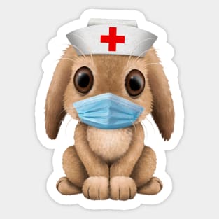 Cute Baby Bunny Nurse Sticker